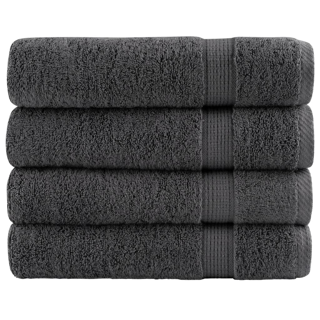 vidaXL Serviettes de bain de qualité supérieure SOLUND 4 pcs