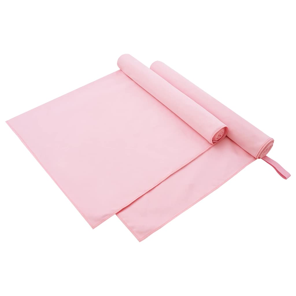 vidaXL Serviettes de sport 2 pcs Rose 180 x 90 cm