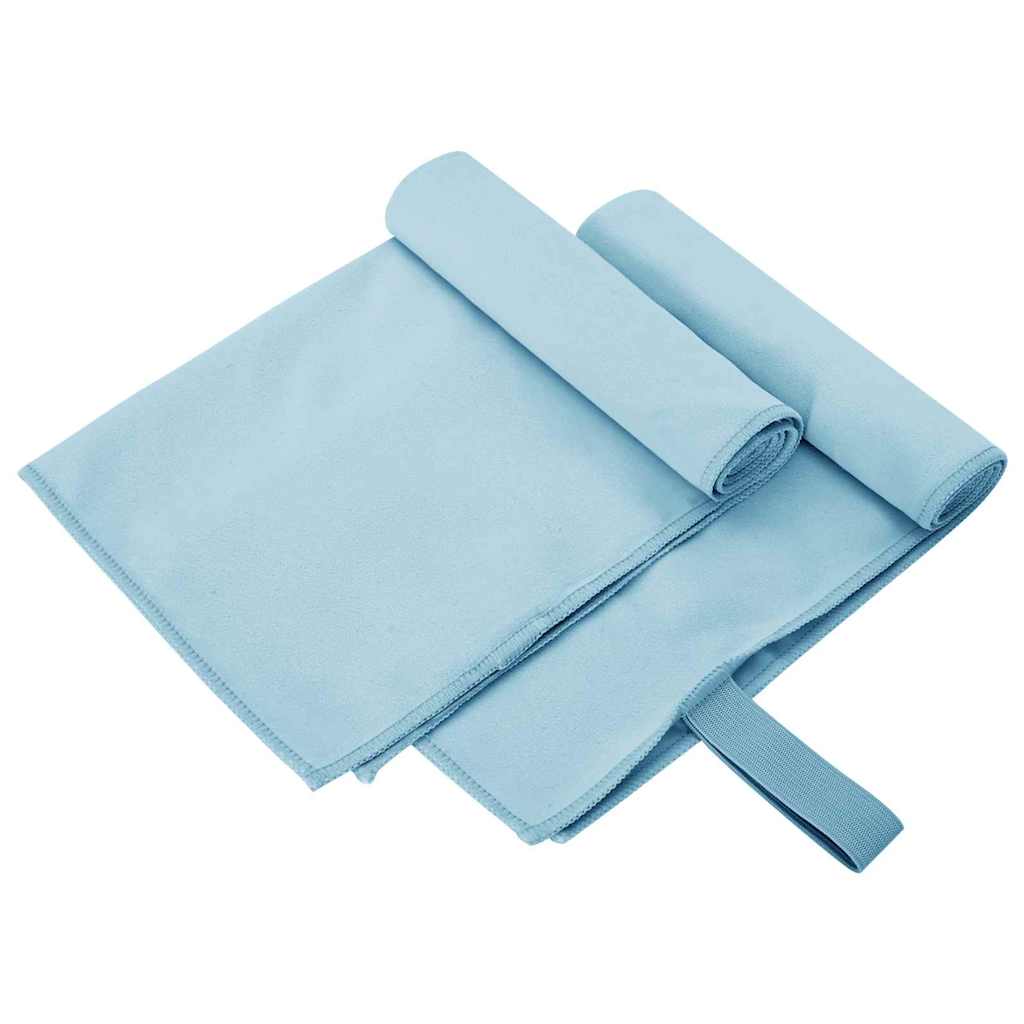 vidaXL Serviettes de sport 2 pcs Bleu 50 x 30 cm