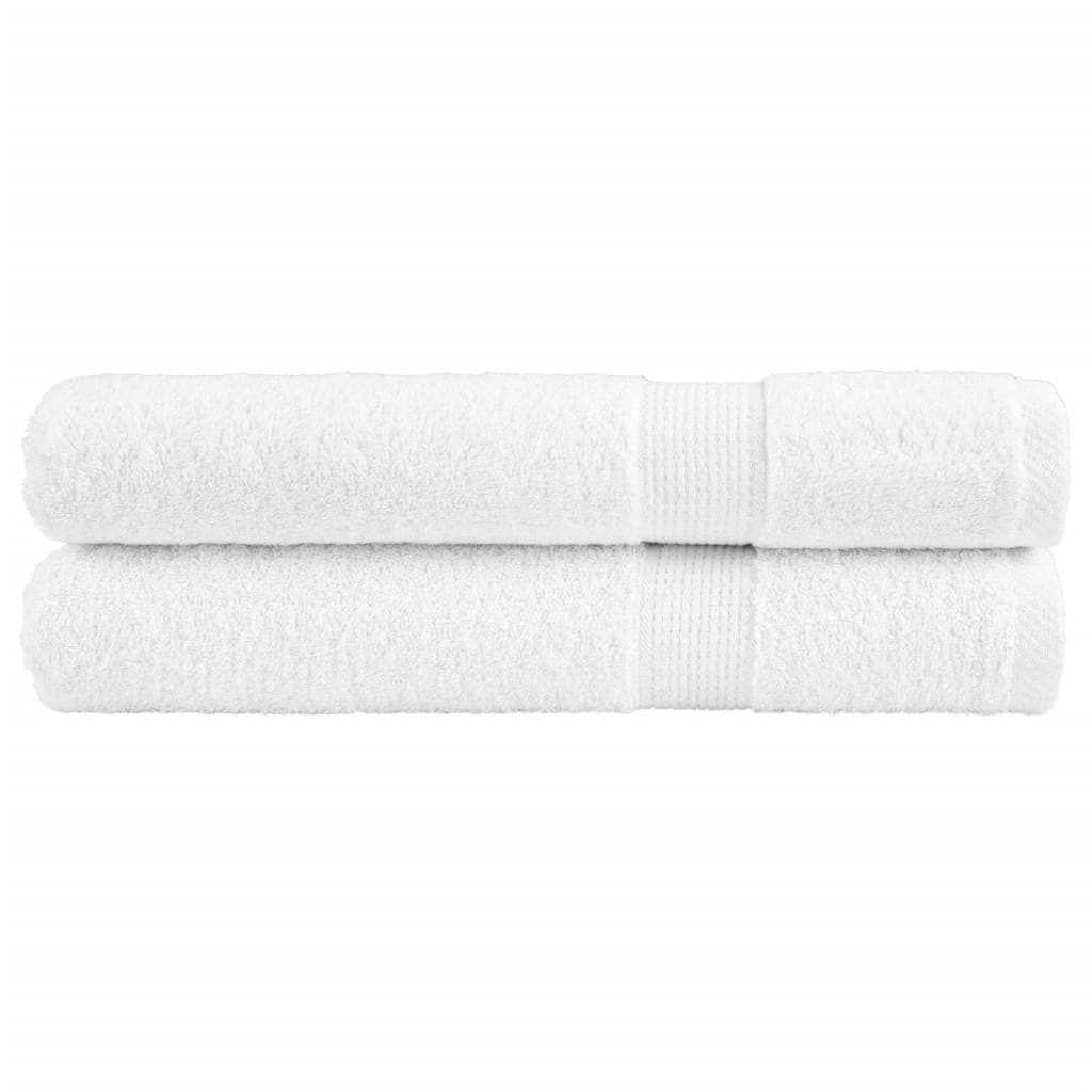 vidaXL Serviettes de qualité supérieure SOLUND 2 pcs blanc 600 g/m²