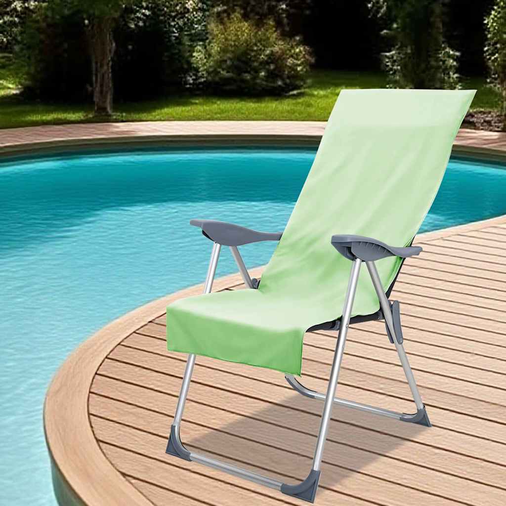 vidaXL Serviettes de chaise d'extérieur 2 pcs Bleu 130 x 60 cm