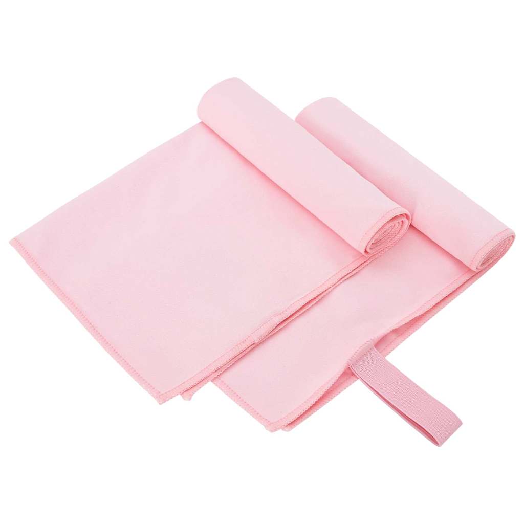 vidaXL Serviettes de sport 2 pcs Rose 50 x 30 cm