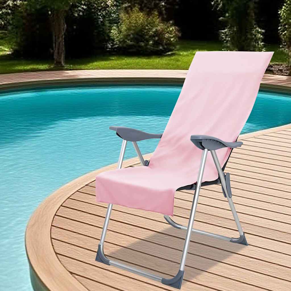 vidaXL Serviettes de chaise d'extérieur 2 pcs Rose 130 x 60 cm