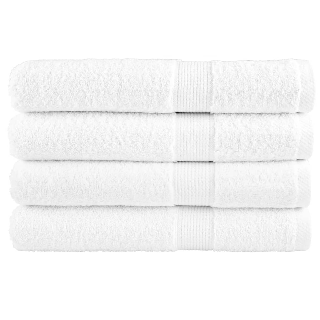 vidaXL Serviettes de qualité supérieure SOLUND 4 pcs blanc 600 g/m²