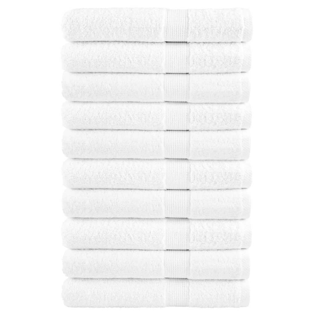 vidaXL Serviettes de sauna de qualité supérieure SOLUND 10 pcs blanc