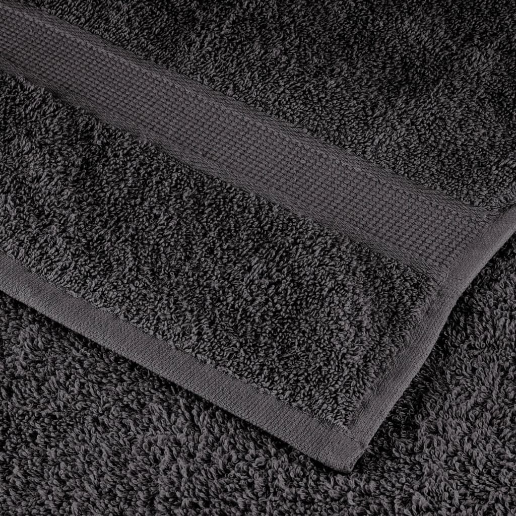 vidaXL Serviettes de douche de qualité sup. SOLUND 2 pcs anthracite - Image 6