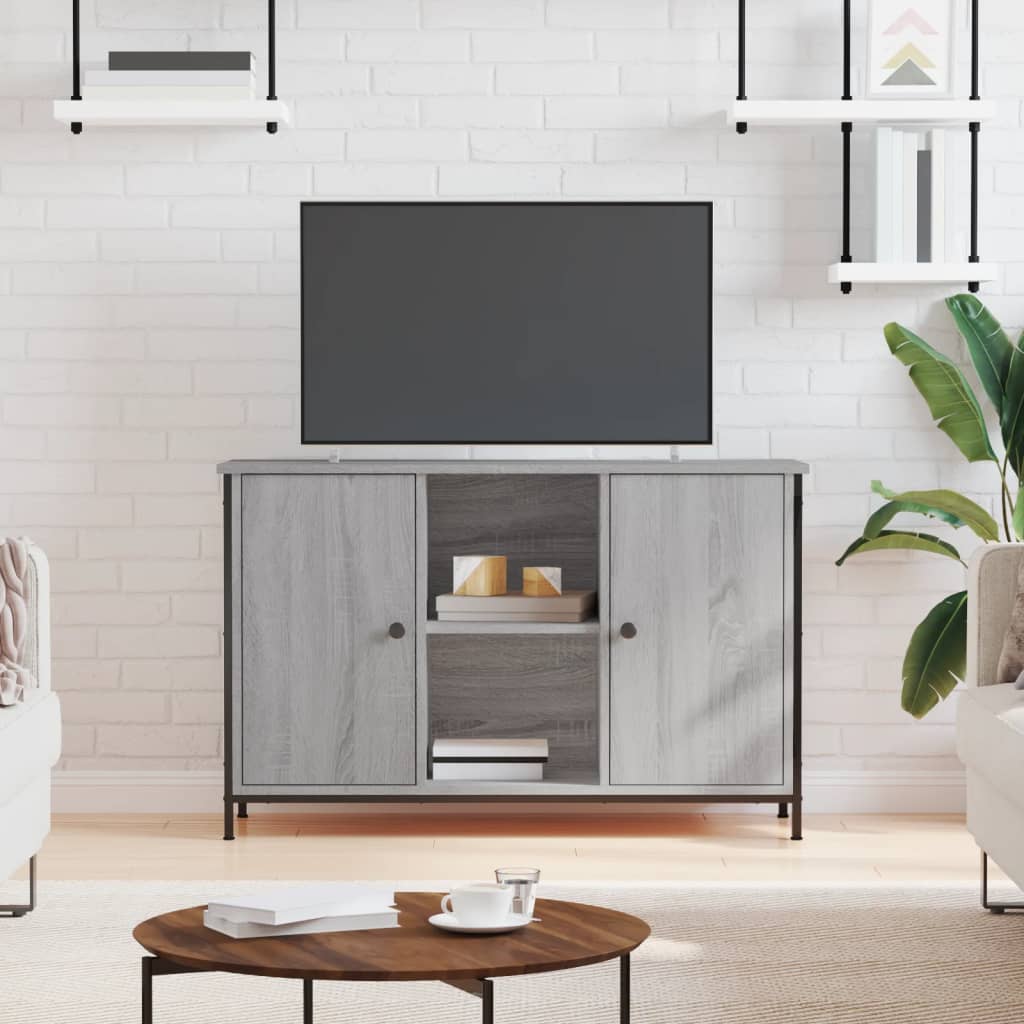 vidaXL Mueble de TV madera de ingeniería gris Sonoma 100x35x65 cm