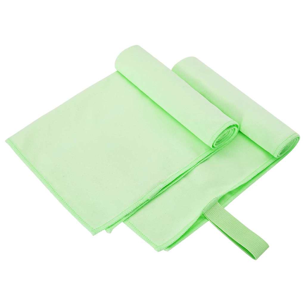 vidaXL Serviettes de sport 2 pcs Vert 50 x 30 cm