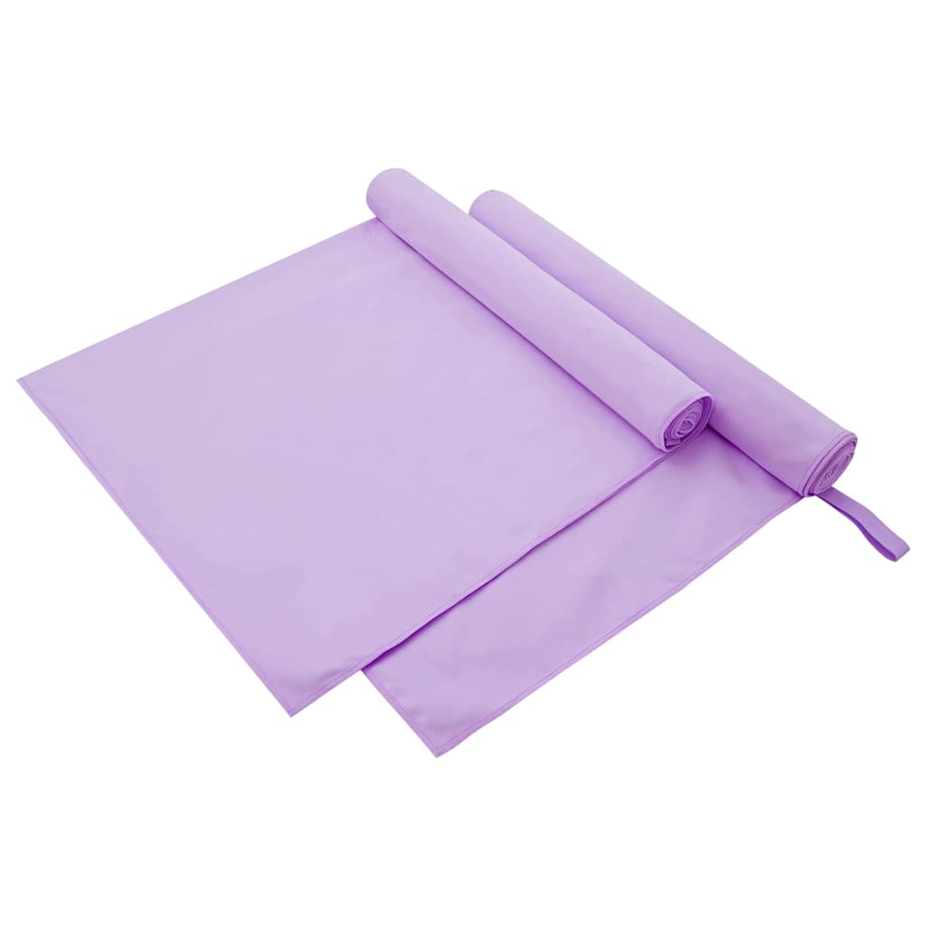 vidaXL Serviettes de sport 2 pcs Violet 180 x 90 cm