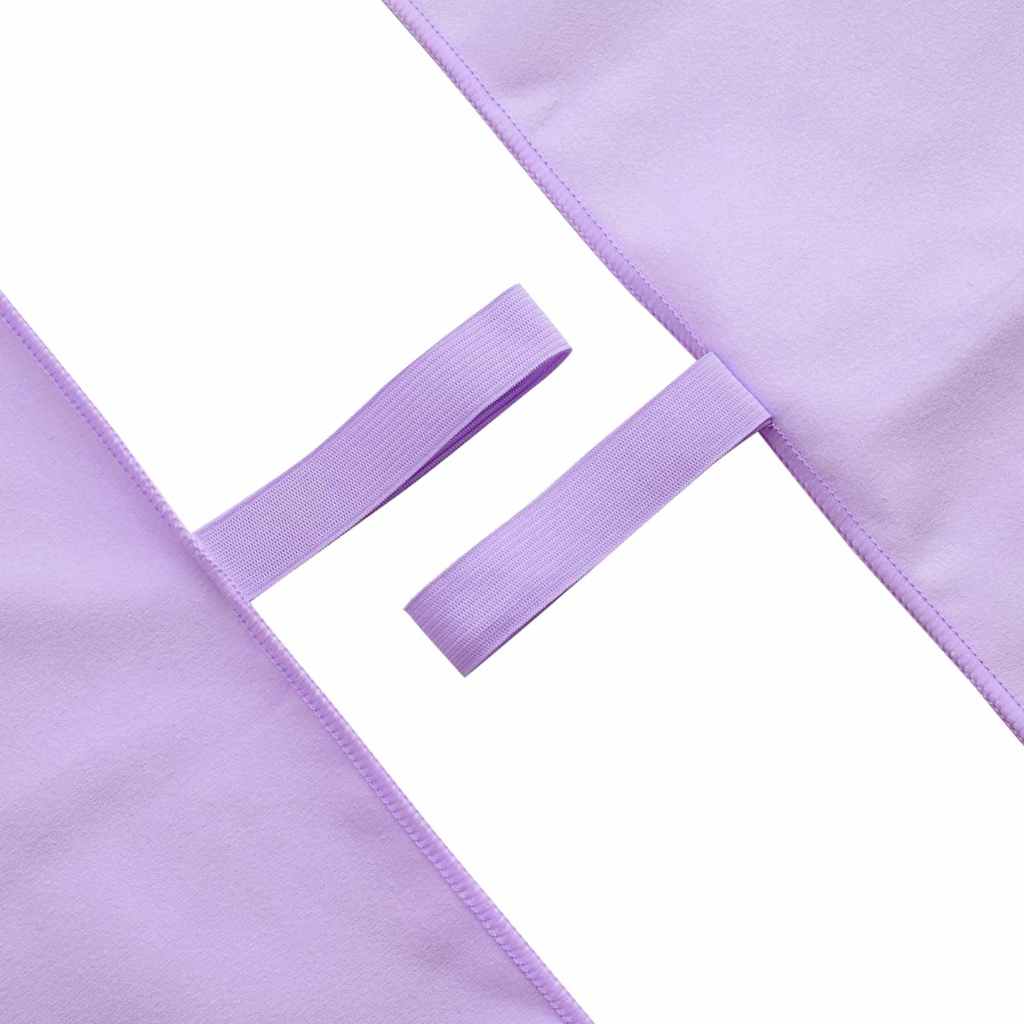 vidaXL Serviettes de sport 2 pcs Violet 180 x 90 cm - Image 5