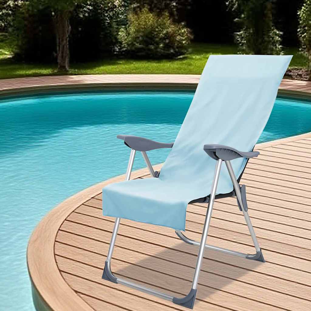 vidaXL Serviettes de chaise d'extérieur 2 pcs Vert 130 x 60 cm