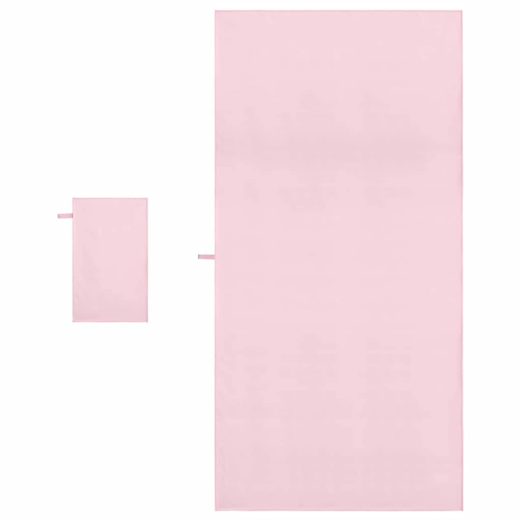vidaXL Set de serviettes de sport 2 pcs Rose tissu - Image 4