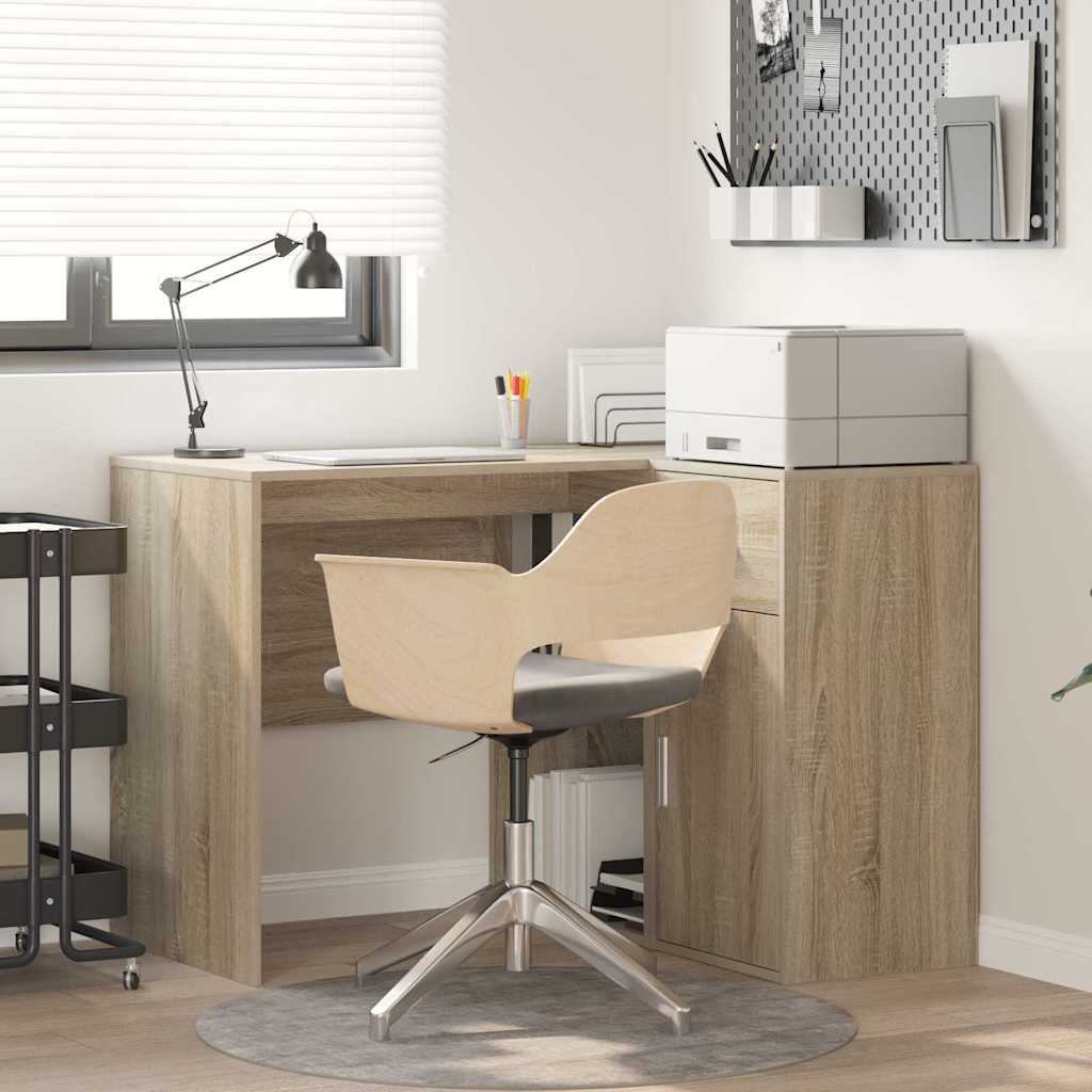 vidaXL Bureau d'angle Chêne Sonoma 102 x 50 x 75 cm Bois d'ingénierie
