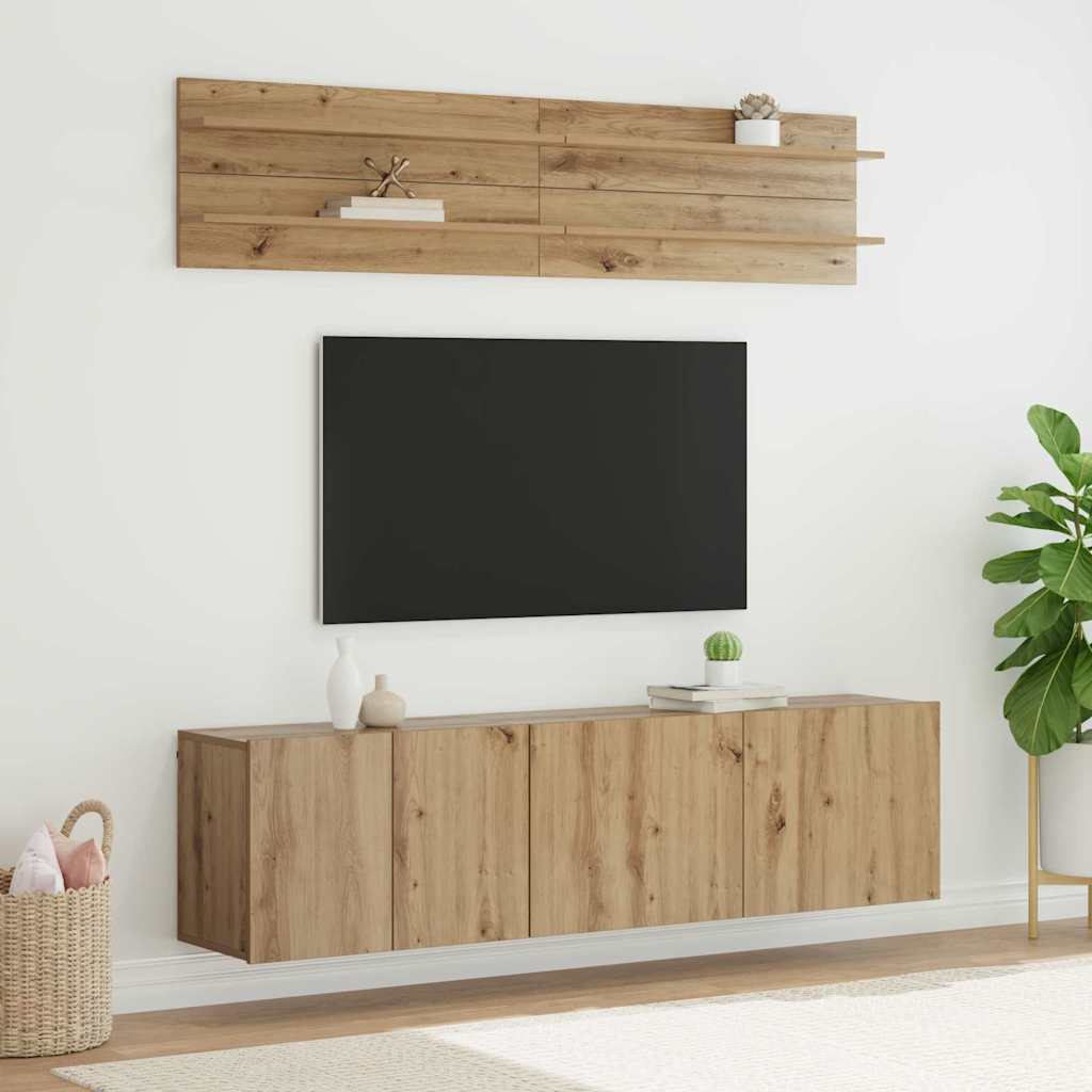 vidaXL Unidades de TV 6 pcs Roble artisan Madera contrachapada