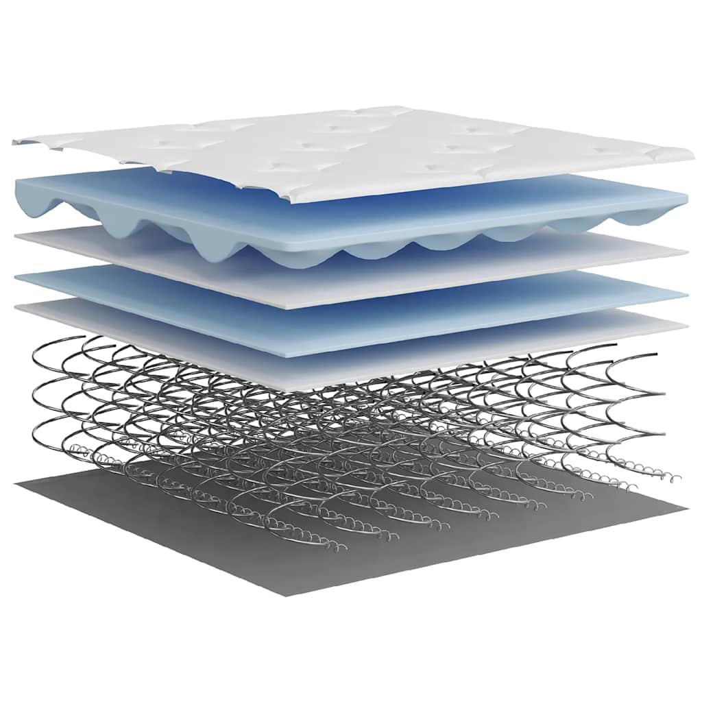 vidaXL Colchón de muelles ensacados firmeza media 200x200 cm - Image 6