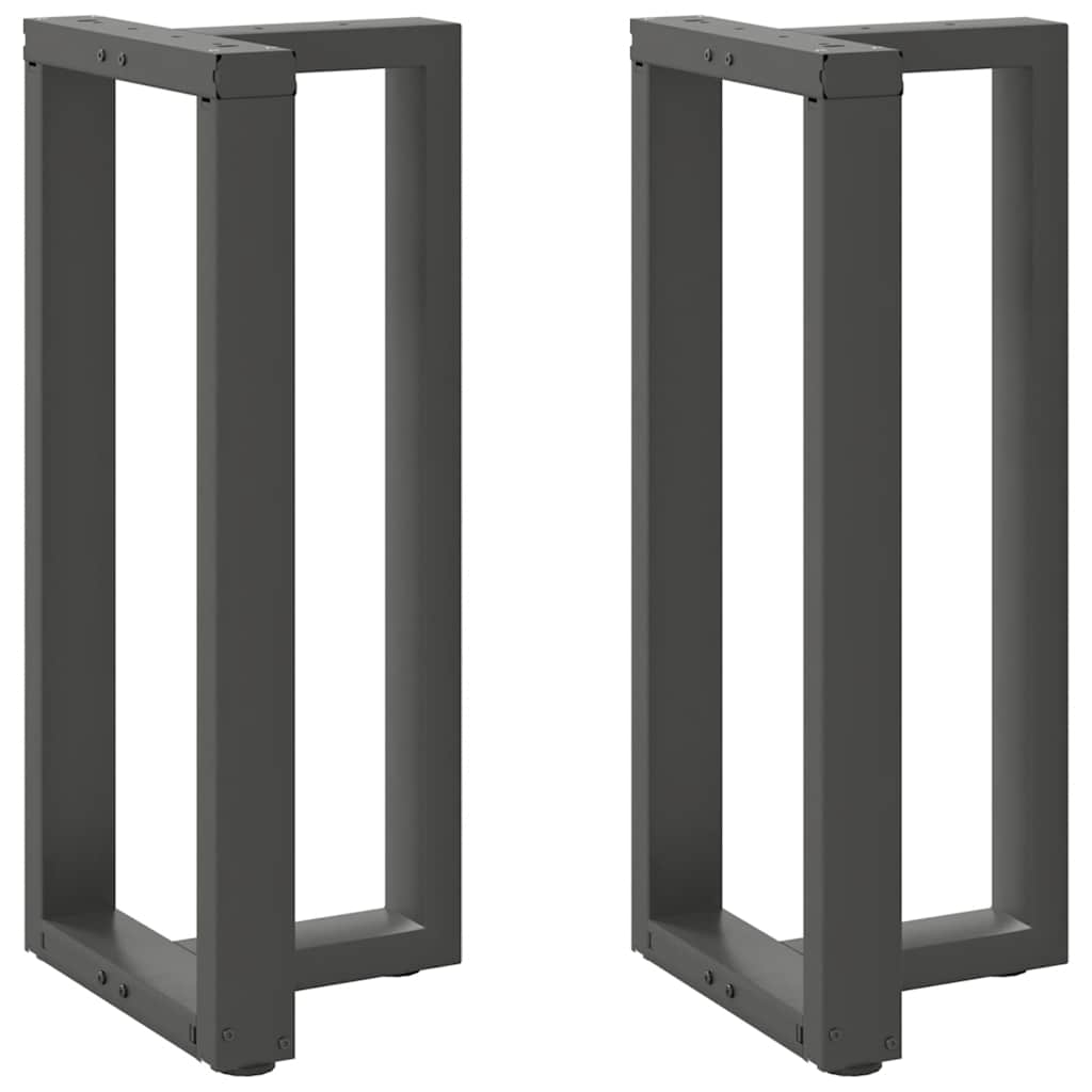 vidaXL Patas para mesa de bar en forma de T (2 unidades), antracita, 50 x 35 x (90-91) cm, acero