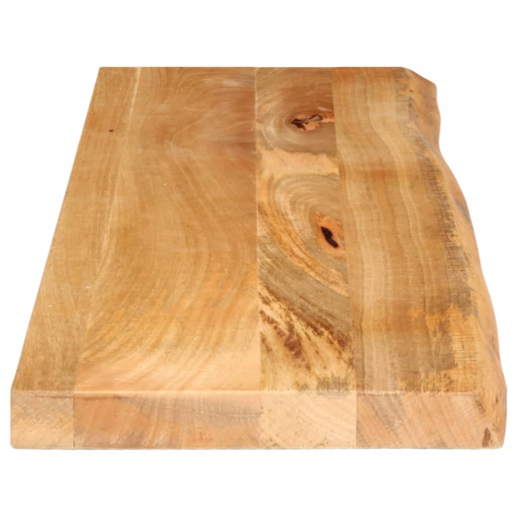 vidaXL Tablero de mesa borde natural madera maciza mango 120x30x3,8 cm - Image 4