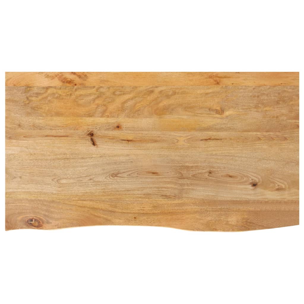 vidaXL Tablero de mesa borde natural madera maciza mango 120x60x2,5 cm