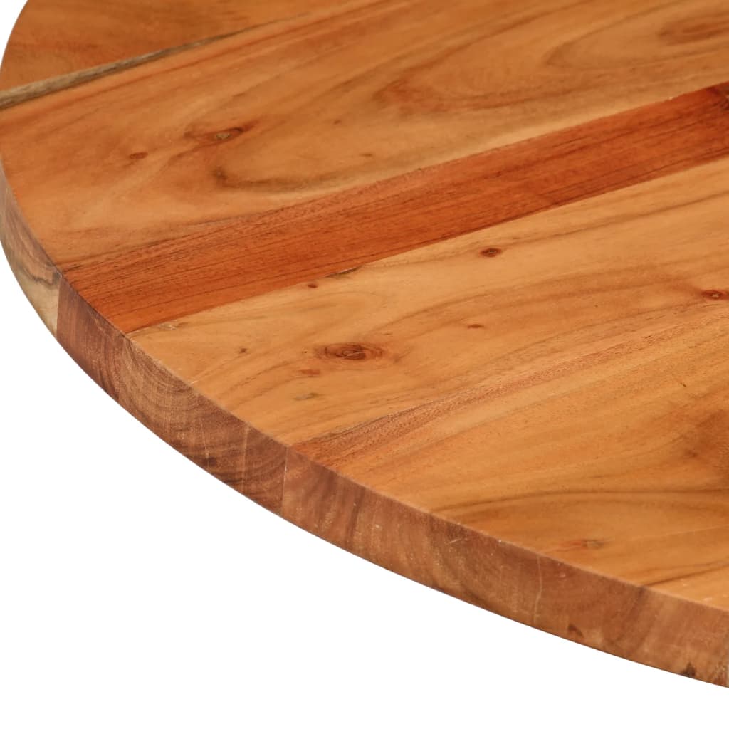 vidaXL Tablero de mesa redondo madera maciza de acacia Ø70x2,5 cm - Image 6