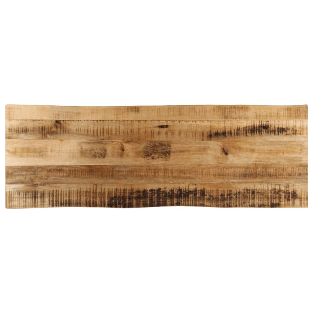 vidaXL Tablero de mesa borde natural madera maciza mango 120x40x3,8 cm