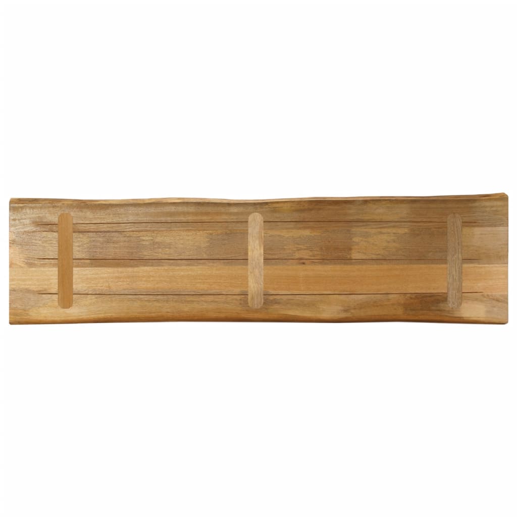vidaXL Tablero de mesa borde natural madera maciza mango 180x40x3,8 cm - Image 5