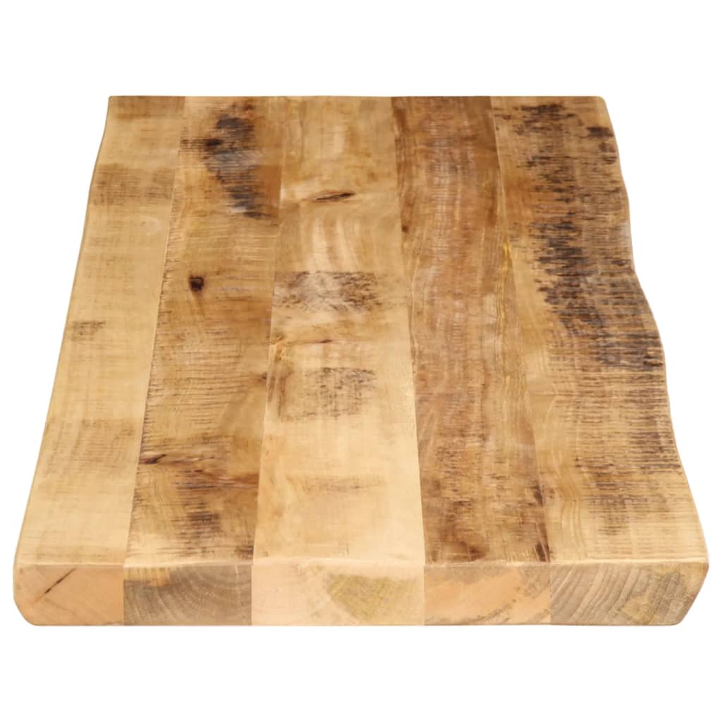 vidaXL Tablero de mesa borde natural madera maciza mango 140x40x3,8 cm - Image 4