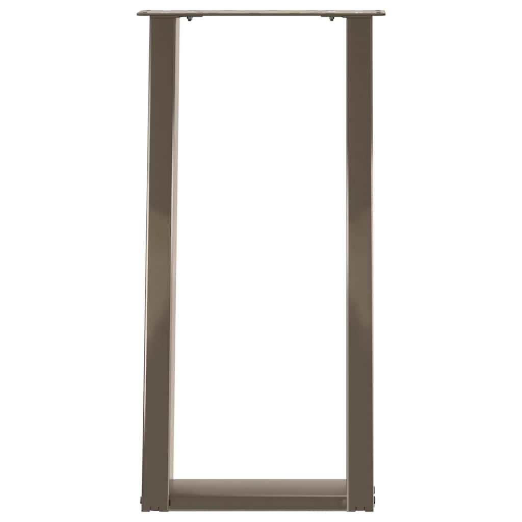 vidaXL Patas para consola en forma de U (2 unidades, acero natural, 38 x 72-73 cm) - Image 5