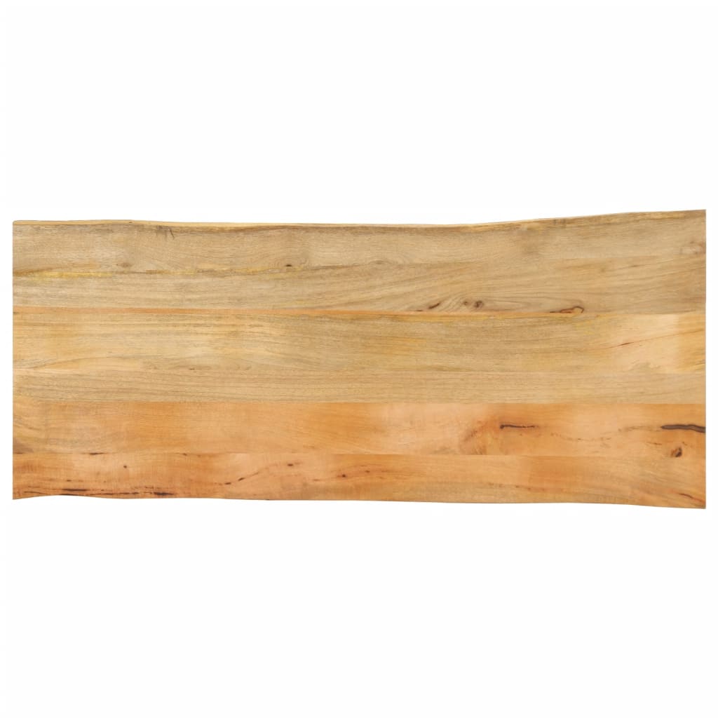 vidaXL Tablero de mesa borde natural madera maciza mango 140x60x2,5 cm