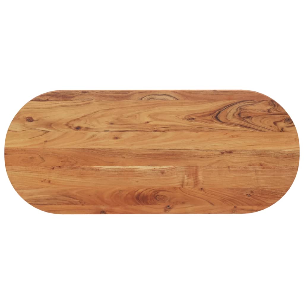 vidaXL Tablero de mesa ovalado madera maciza de acacia 120x50x3,8 cm