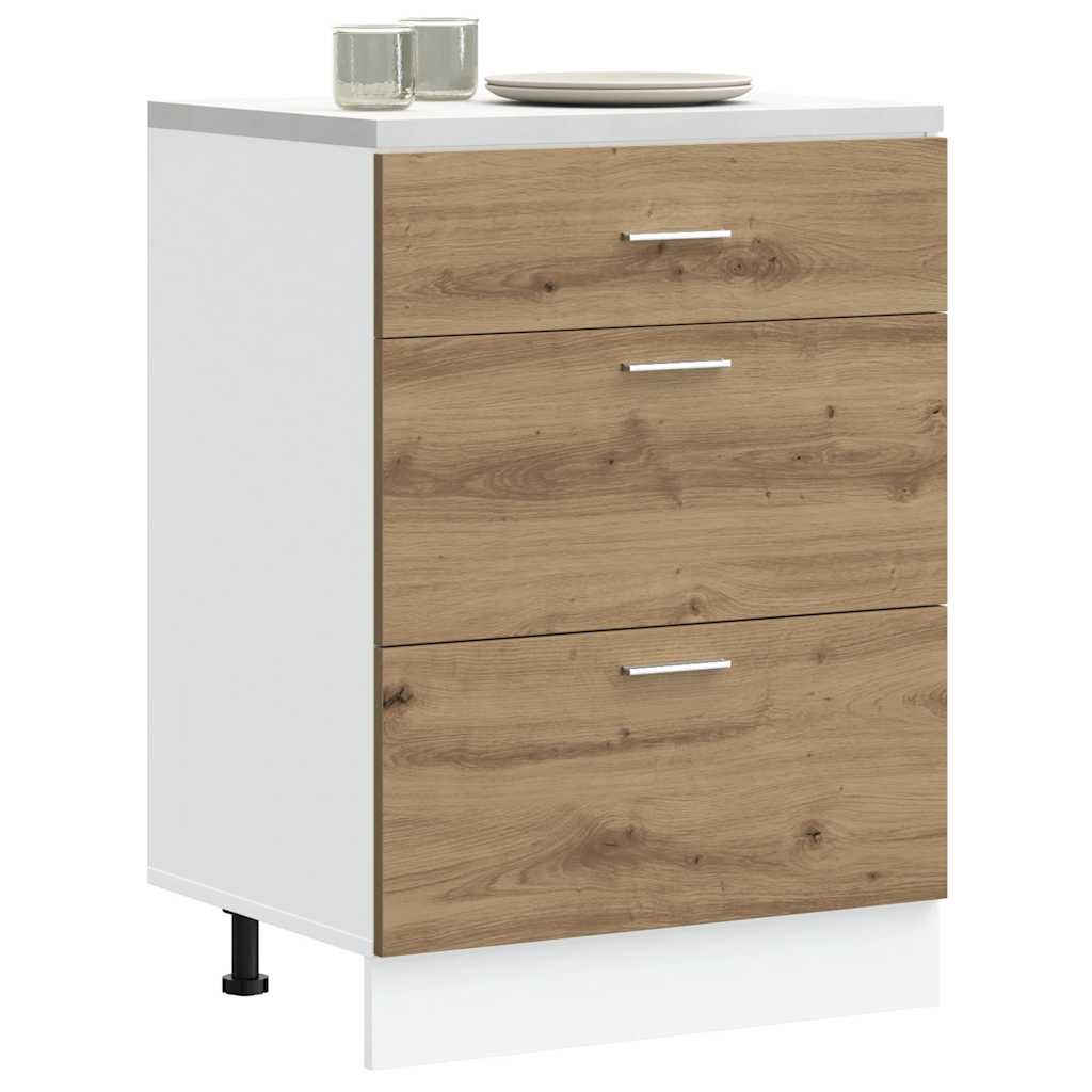 vidaXL Mueble bajo de cocina “Lyon” roble artesanal
