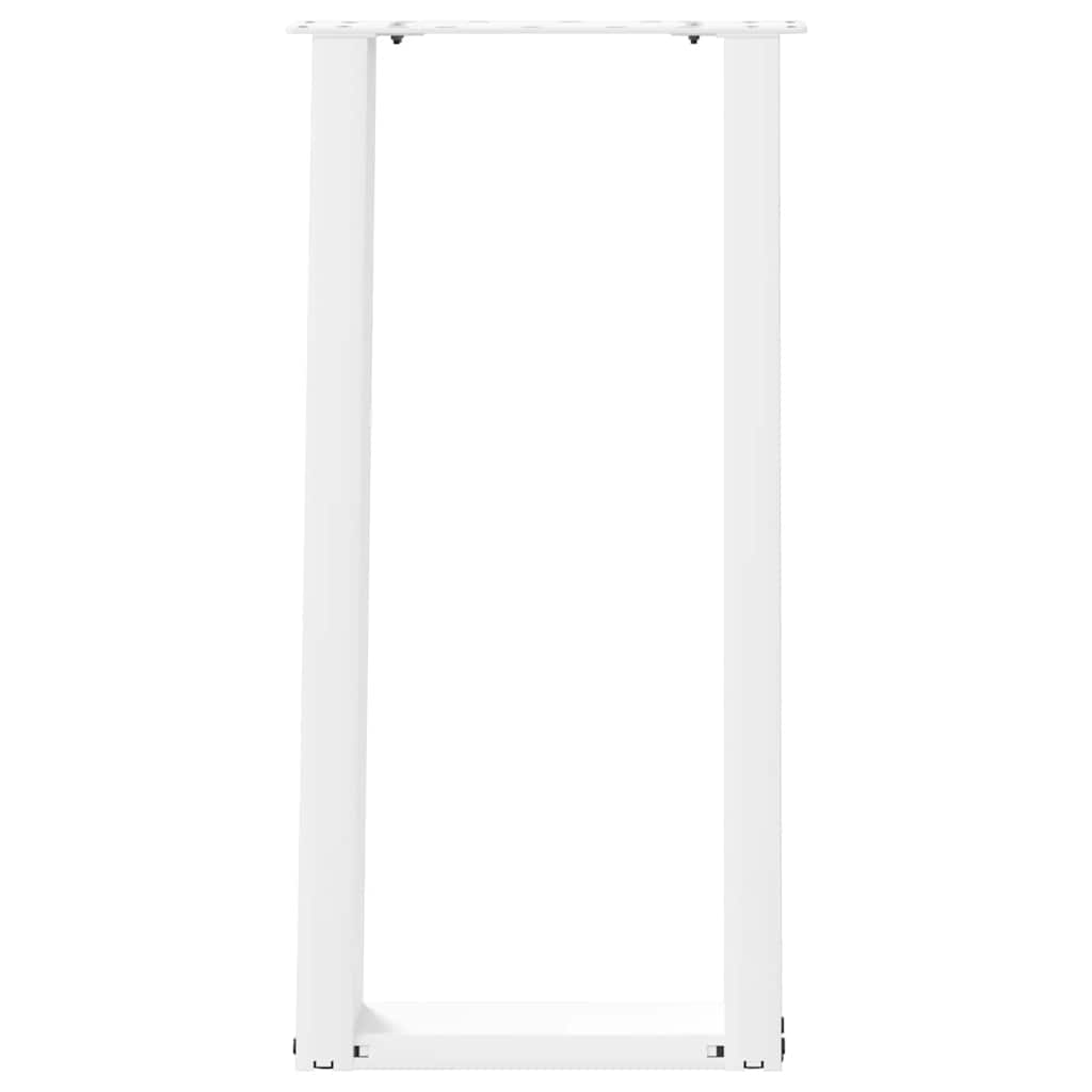 vidaXL Patas para consola en forma de U (2 unidades), color blanco, 38 x (72-73) cm, acero - Image 5