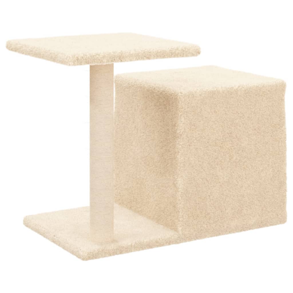 vidaXL Rascador para gatos con postes de sisal color crema 50,5 cm - Image 6