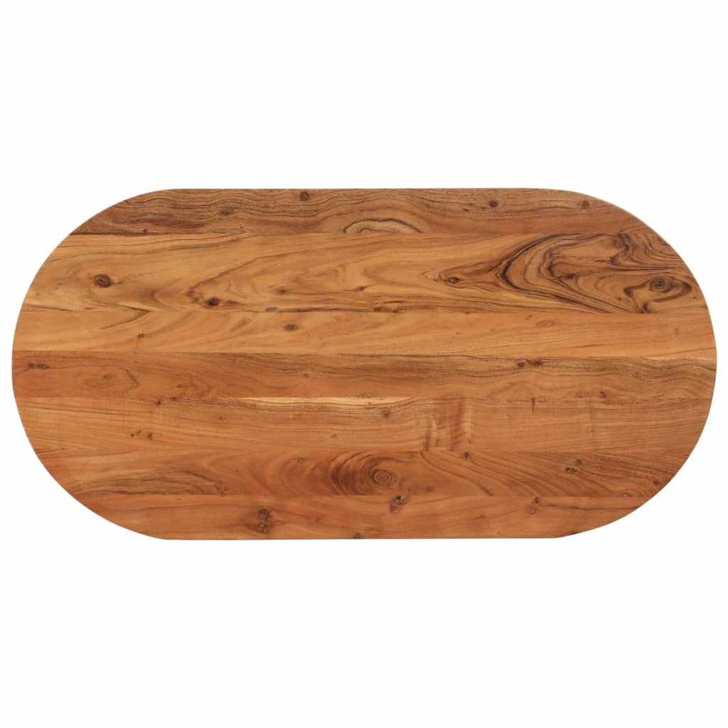 vidaXL Tablero de mesa ovalado madera maciza de acacia 120x60x2,5 cm