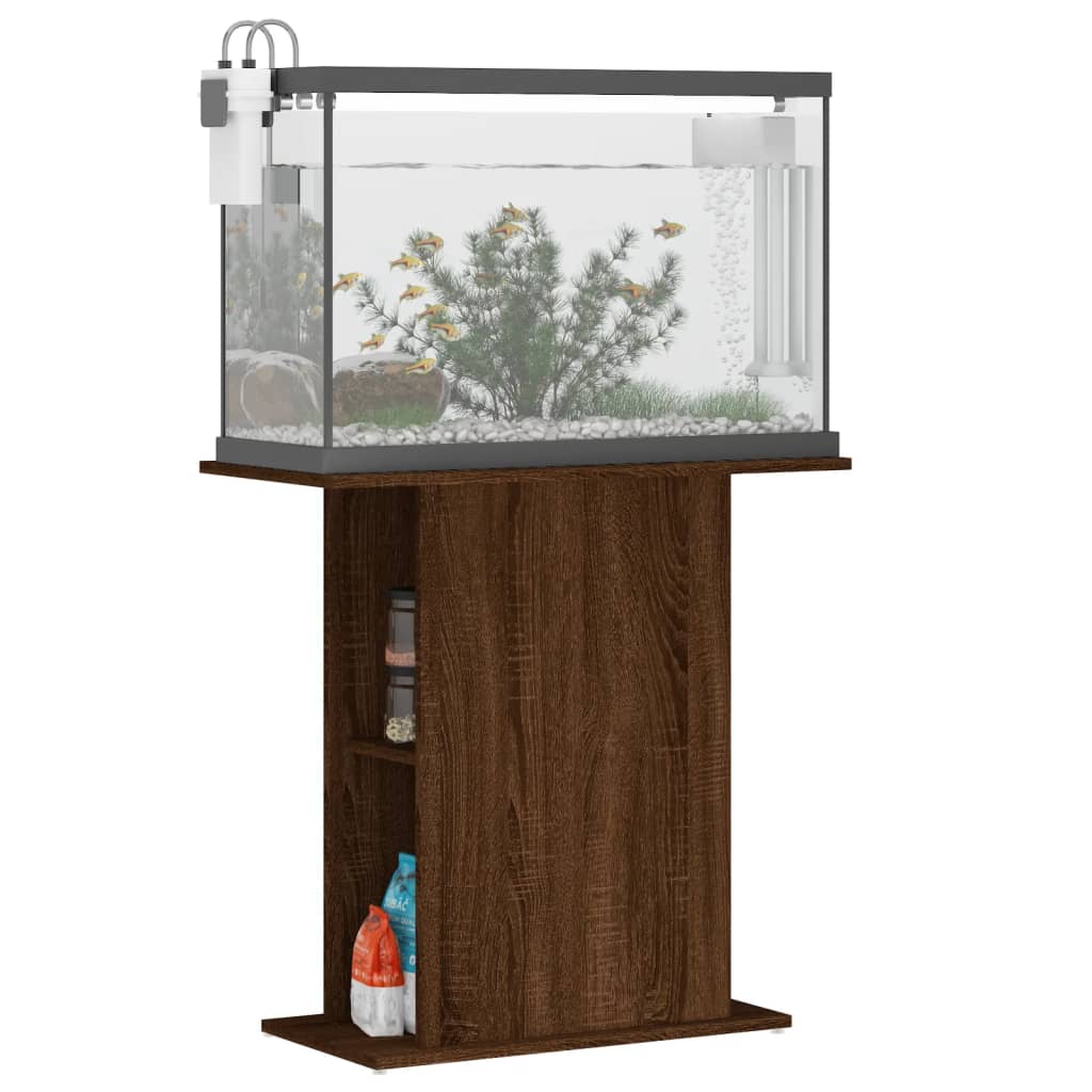 vidaXL Soporte de acuario madera ingeniería marrón roble 75x36x72,5 cm - Image 3