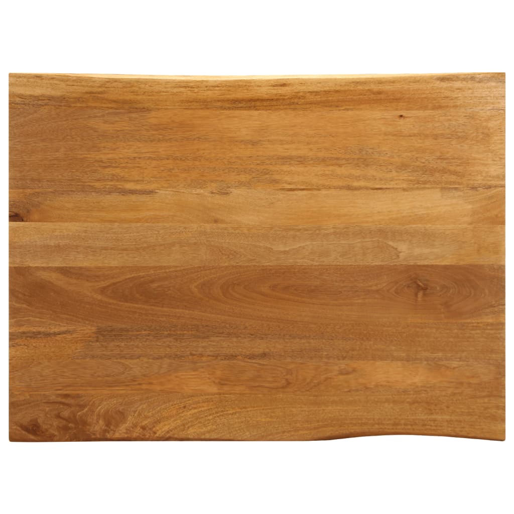 vidaXL Tablero de mesa borde natural madera maciza mango 110x80x3,8 cm