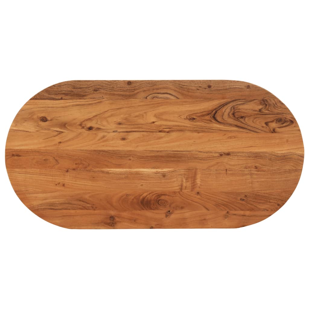 vidaXL Tablero de mesa ovalado madera maciza de acacia 100x50x3,8 cm