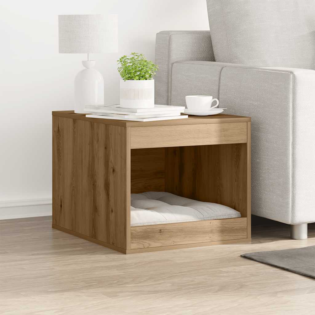 vidaXL Mueble arenero para gatos madera roble artisian 47x59x42 cm