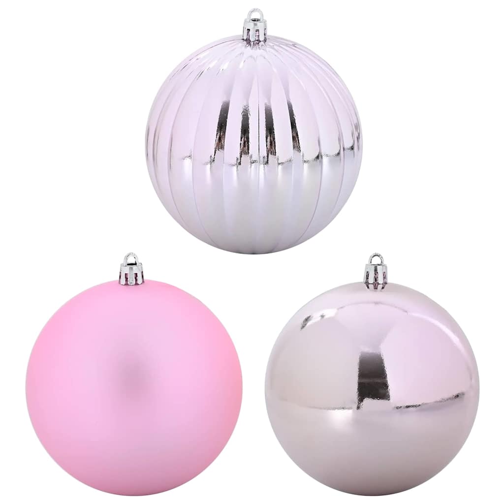 vidaXL Weihnachtskugel-Set 9 pcs Rosa Kunststoff - Image 2