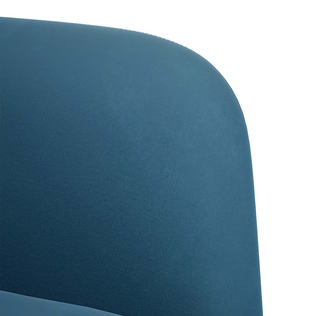 vidaXL Zweisitzer-Sofa Blau 109 cm Samt - Image 6