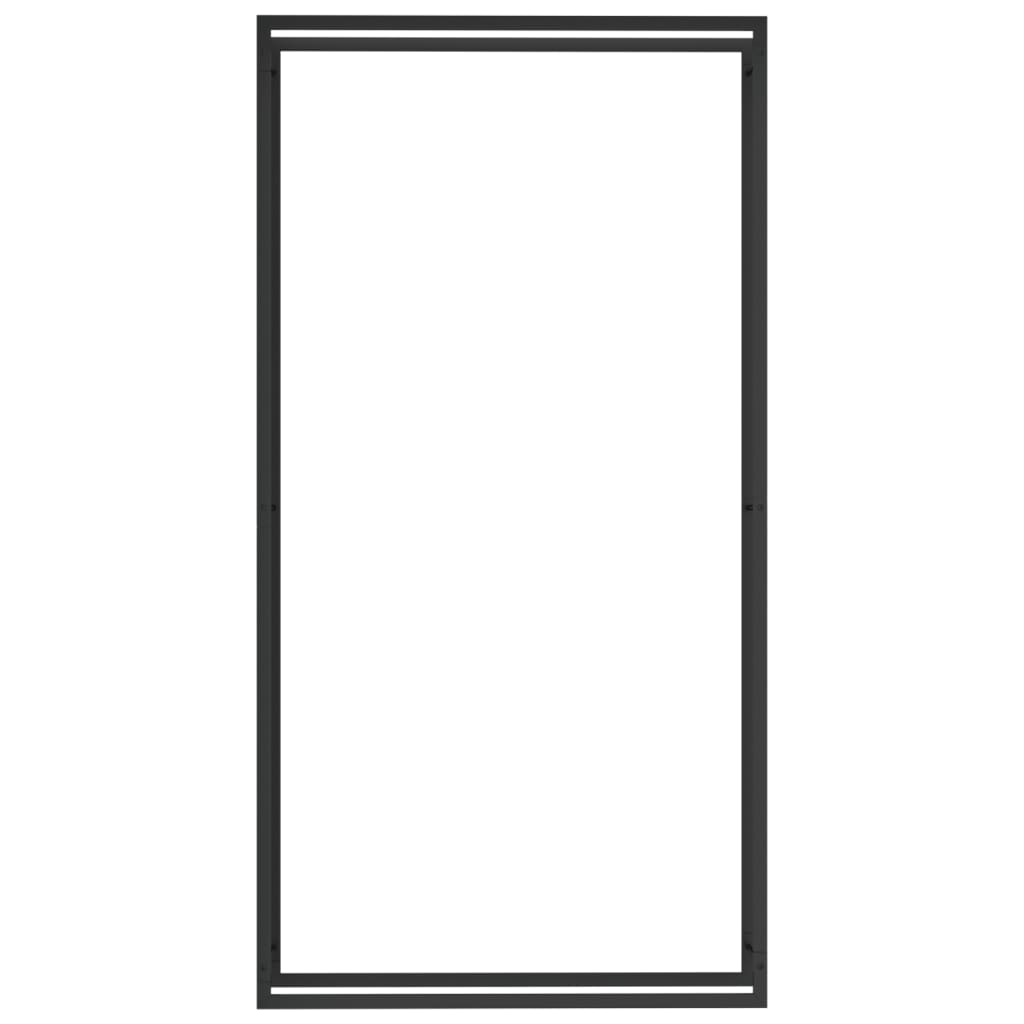 vidaXL Brennholzregal Mattschwarz 110x28x214 cm Stahl - Image 3