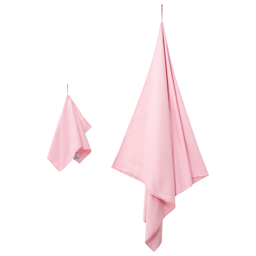 vidaXL Sporthandtuch Set 2 pcs Rosa Stoff - Image 3