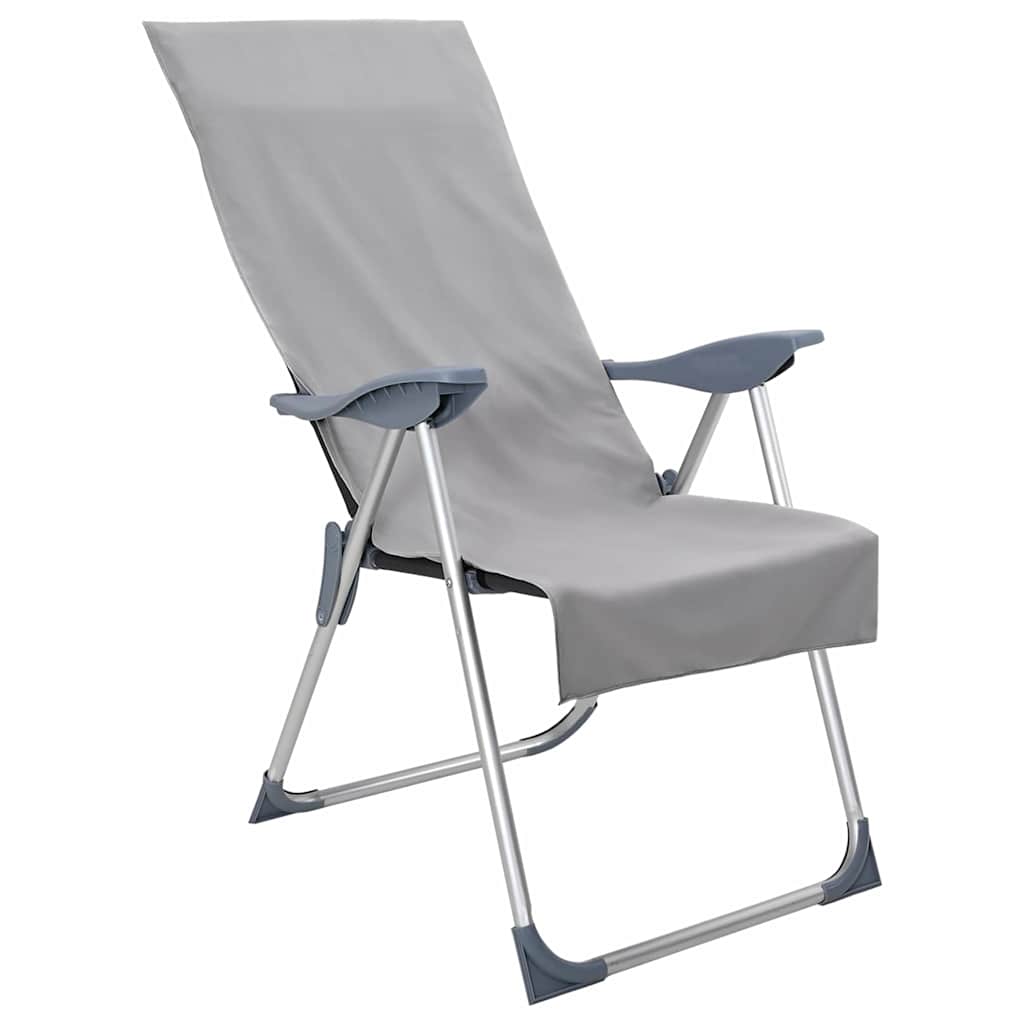 vidaXL Außenstuhl Handtücher 2 pcs Dunkelgrau 130 x 60 cm - Image 3