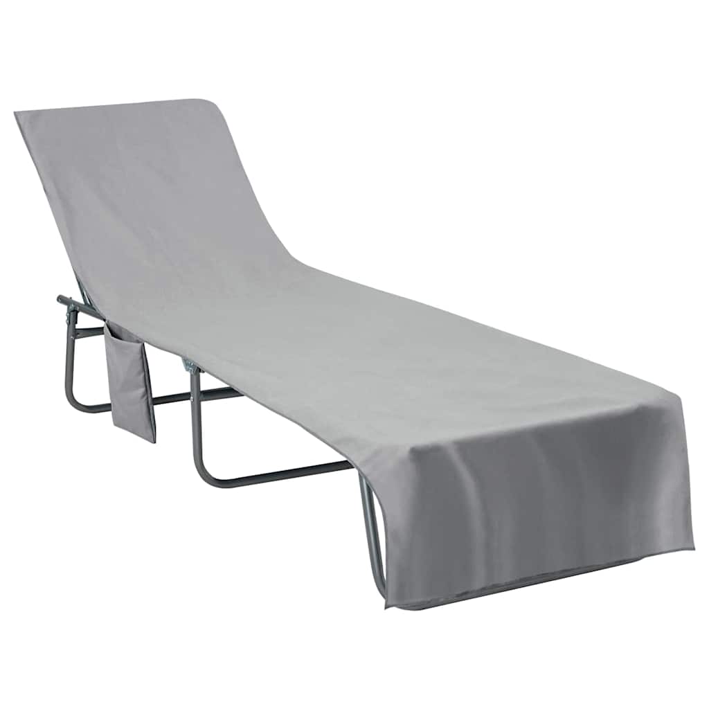 vidaXL Sonnenliege-Tücher 2 pcs Dunkelgrau 210 x 75 cm - Image 3