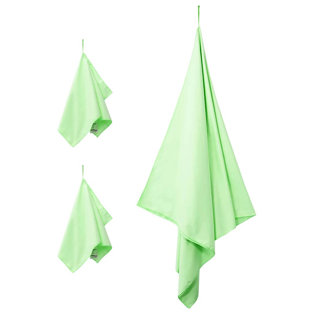 vidaXL Sporthandtuch Set 3 pcs Grün Polyester und Polyamid - Image 3