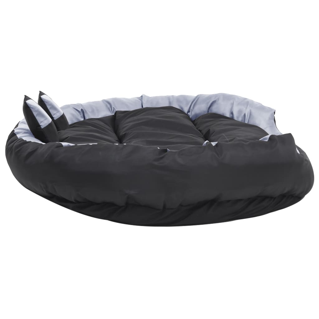 vidaXL Hundekissen Wendbar und Waschbar Grau und Schwarz 150x120x25 cm - Image 4