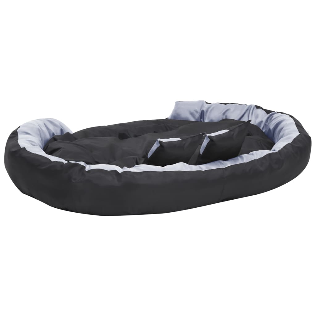 vidaXL Hundekissen Wendbar und Waschbar Grau und Schwarz 150x120x25 cm - Image 5
