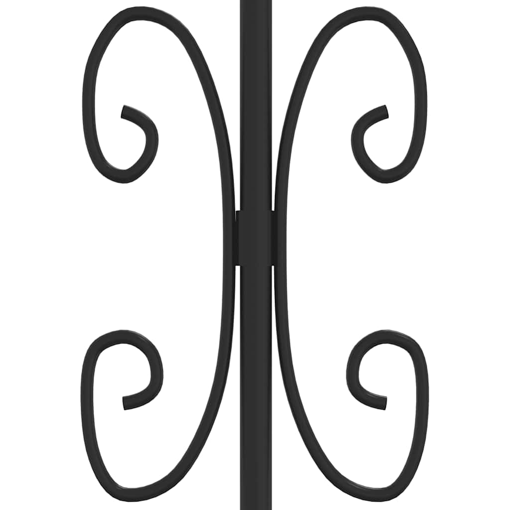 vidaXL Zauntor mit Speerspitze Schwarz 305 x 100 cm Pulverbeschichteter Stahl - Image 5