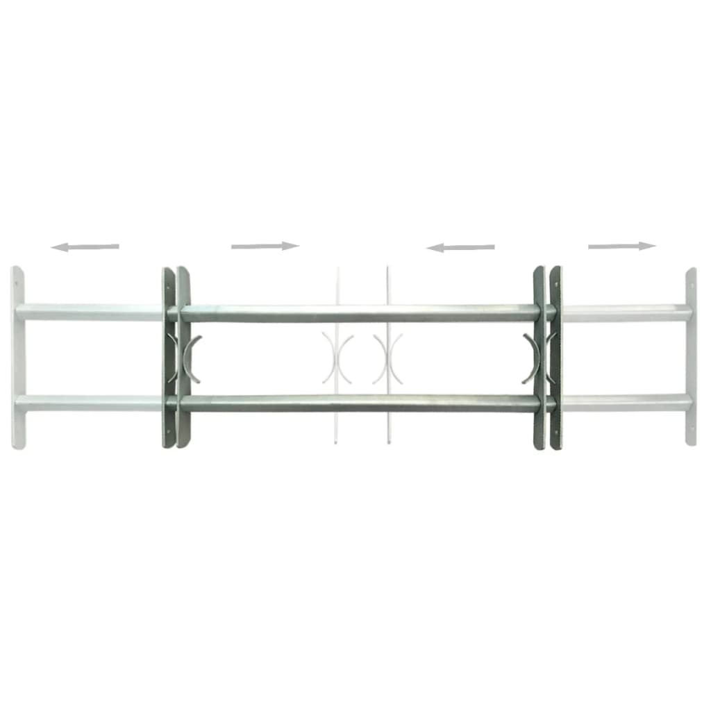 vidaXL Fenstergitter Verstellbar für Fenster 2 Stk. 1000-1500 mm - Image 3