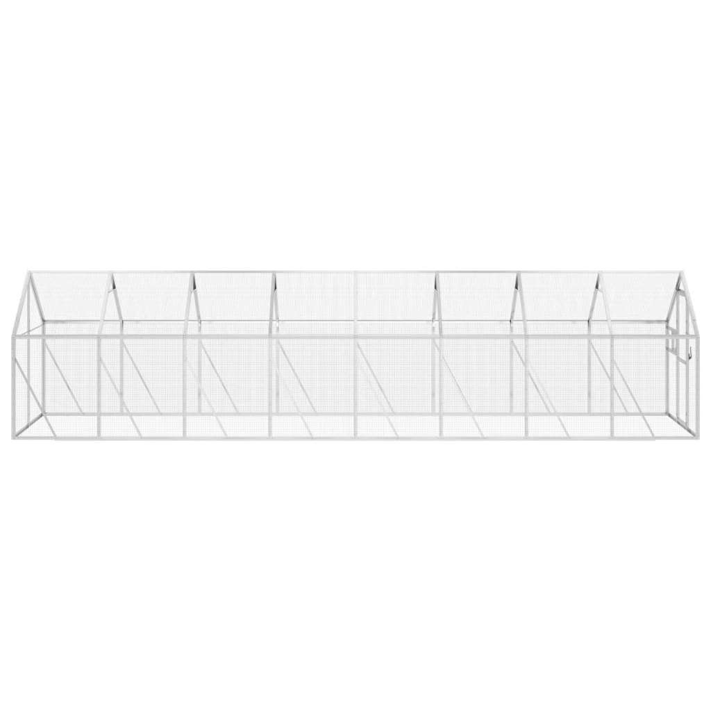 vidaXL Voliere Silbern 1,79x8x1,85 m Aluminium - Image 4