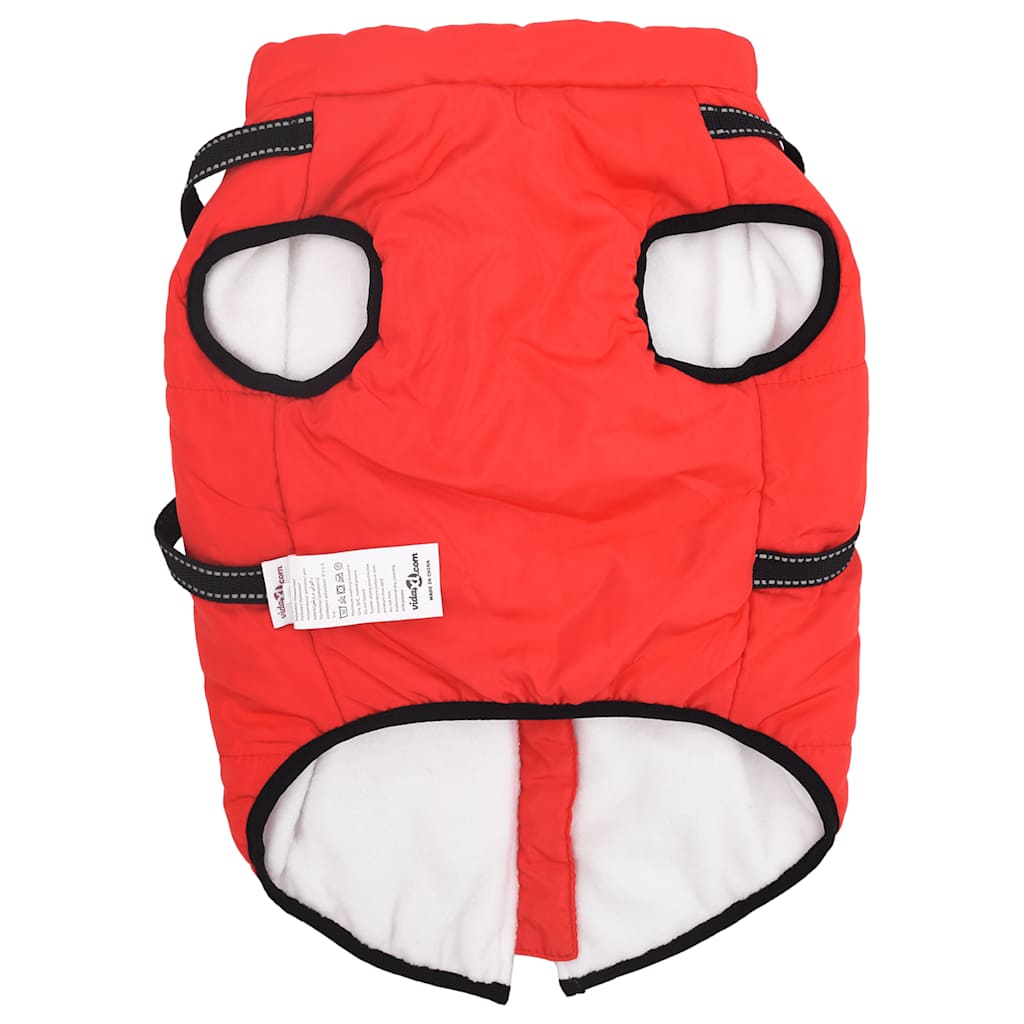 vidaXL Hundemantel mit Geschirr Wasserdicht Reflektierend Rot L44 - Image 5